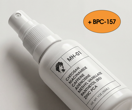 MH-01 Hair Serum + BPC-157 bottle